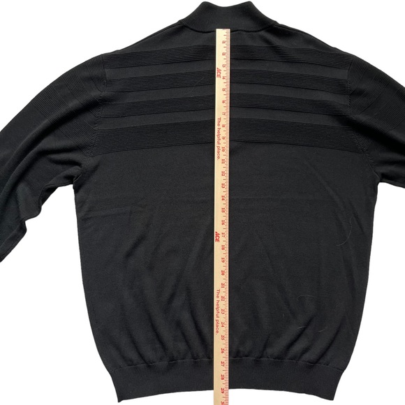 Cutter & Buck Men’s 1/4 Zip Sweater 50% Wool Black XL - Picture 7 of 10
